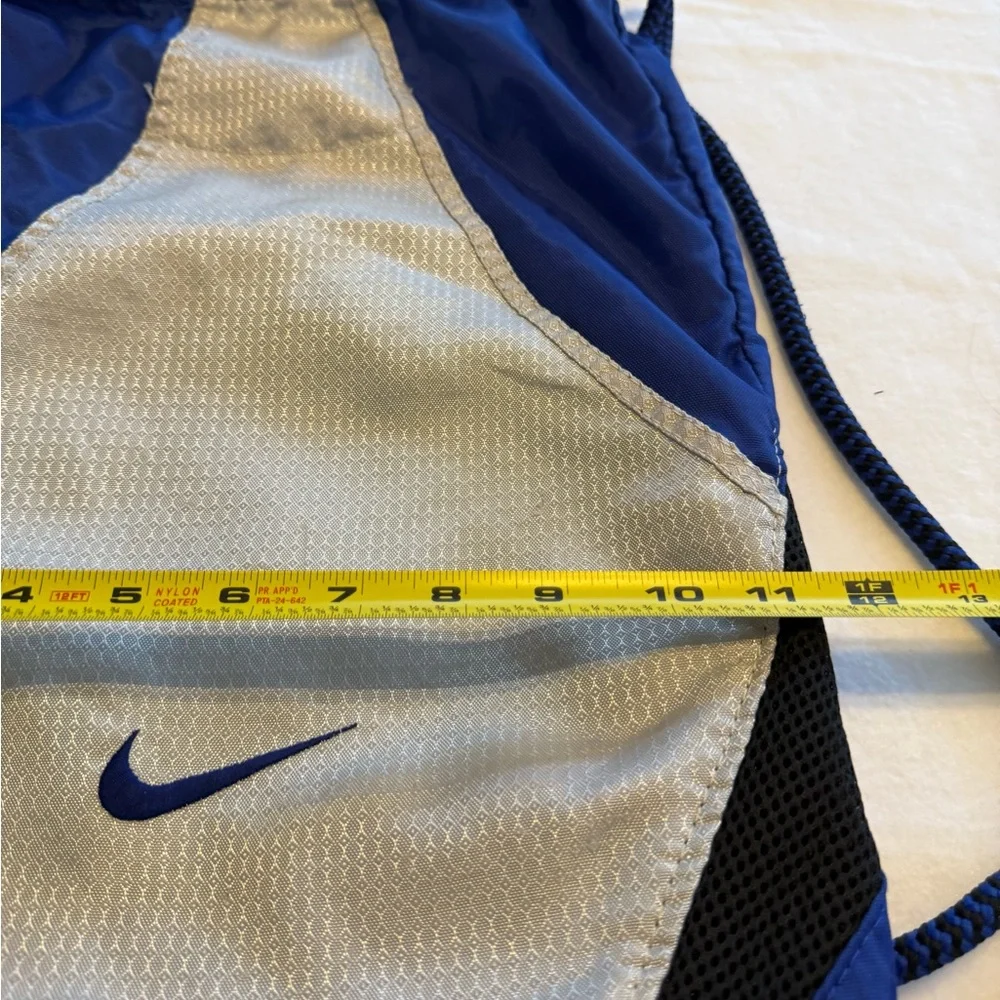 Nike Blue and Gray Drawstring Gym Sack Backpack Athletic Bag